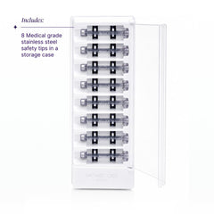 MICHAEL TODD close-up of a single-use blade tip highlighting precise edge for smooth results