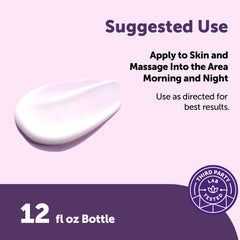 Micro Ingredients lotion texture close-up showing fast-absorbing, non-greasy finish