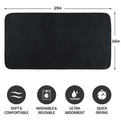 MICROFI towel wrapped on model demonstrating faster, gentler drying