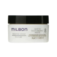 Milbon matte texturizing paste front packaging showing label and size - professional finish