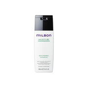 Milbon bottle front view showing label and benefits for hydrated hair