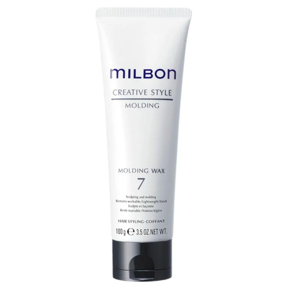Milbon jar front view showing product label and clean packaging benefit