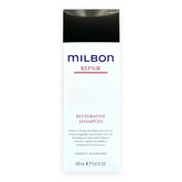 Milbon bottle front view showing label, professional repair benefits