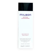 Milbon jar front packaging showing label and size, conveys professional repair benefits