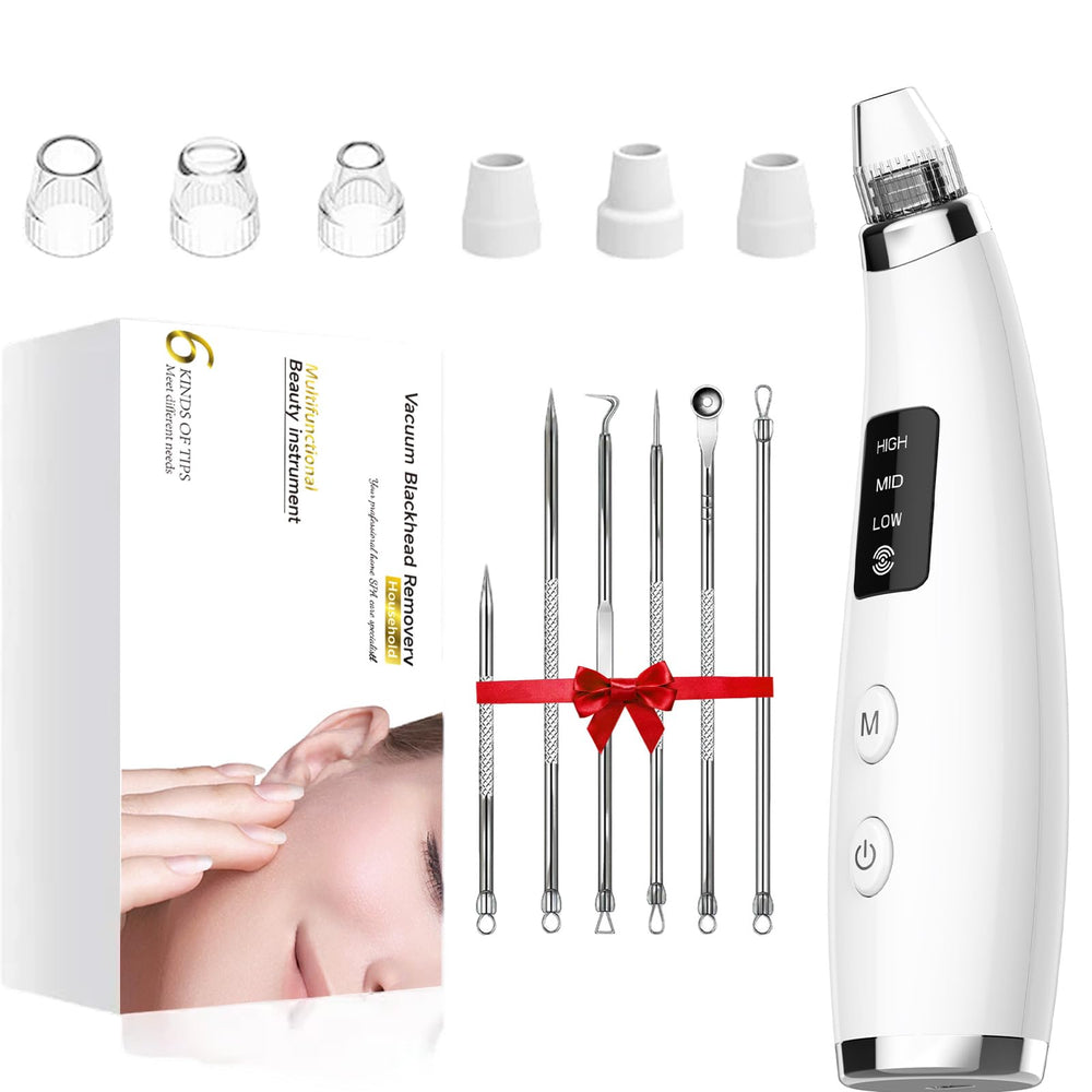 miley front view device showing sleek white body and display, clear benefit: portable grooming