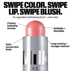 Milk Makeup Dash stick angled open displaying creamy tip for effortless application