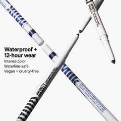 Hand holding Milk Makeup eyeliner to show size and convenient twist-up design