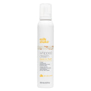 milk_shake front packaging showing whipped cream mousse, highlights lightweight conditioning benefit
