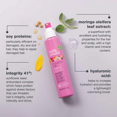 milk_shake mist texture on hair demonstrating lightweight conditioning