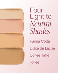 Mineral Fusion arm swatches on varied skin tones illustrating shade range and coverage