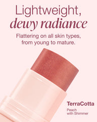 Mineral Fusion swatched Terra Cotta on forearm demonstrating warm peach-coral wash
