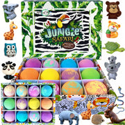 Mineral Me California front packaging showing 12 colorful bath bombs and toys