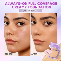 Minimeli texture swipe showing creamy-to-liquid blend for seamless coverage