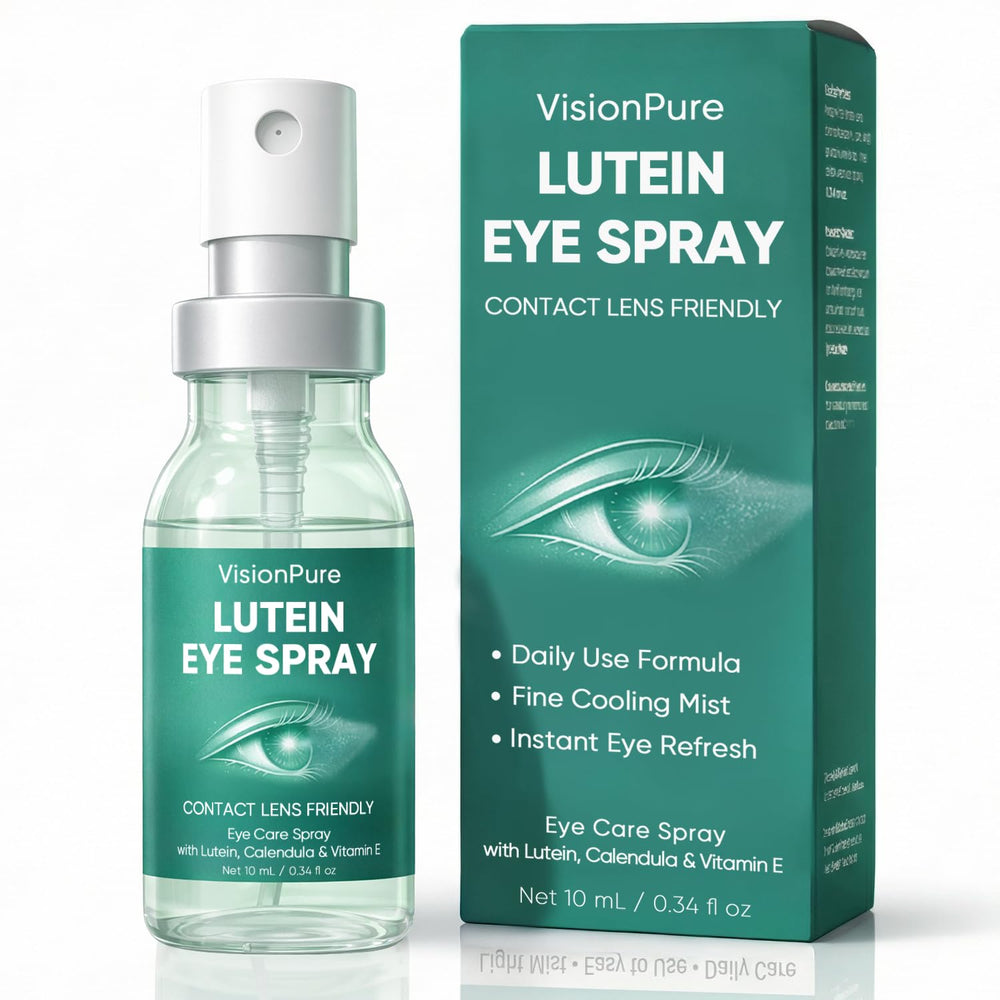 Minnah VisionPure front packaging showing compact 10 mL bottle and label for portability benefit