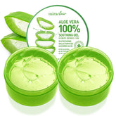 MIRACLAIR front view of two aloe vera gel bottles showing product value