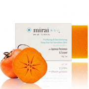 Mirai persimmon soap front packaging showing product and benefit of odor control
