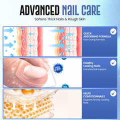Miratiful being applied to a toenail, enabling easy daily foot care