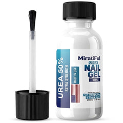 Miratiful front packaging showing clear urea 50% gel for fast softening