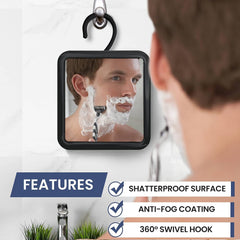 MIRRORVANA rotating 360-degree hook detail for secure adjustable hanging