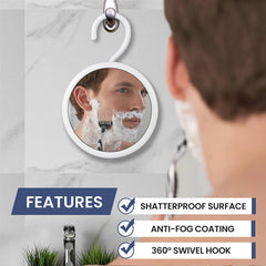 MIRRORVANA hook detail demonstrating 360-degree rotation and secure hang