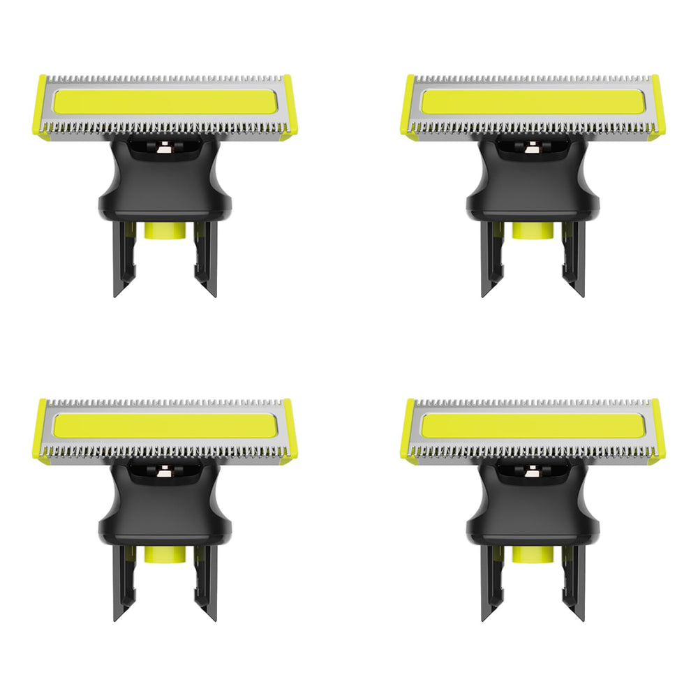 MISHAVE front packaging of 4 replacement heads showing value and compatibility benefit