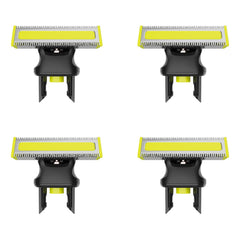 MISHAVE front packaging of 4 replacement heads showing value and compatibility benefit