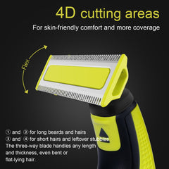 MISHAVE head under running water showing waterproof design for easy cleaning benefit