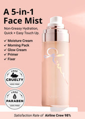 MISSHA mist droplets on skin texture highlighting instant dewy finish