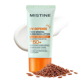 Mistine front packaging showing SPF 50+ protection and compact size