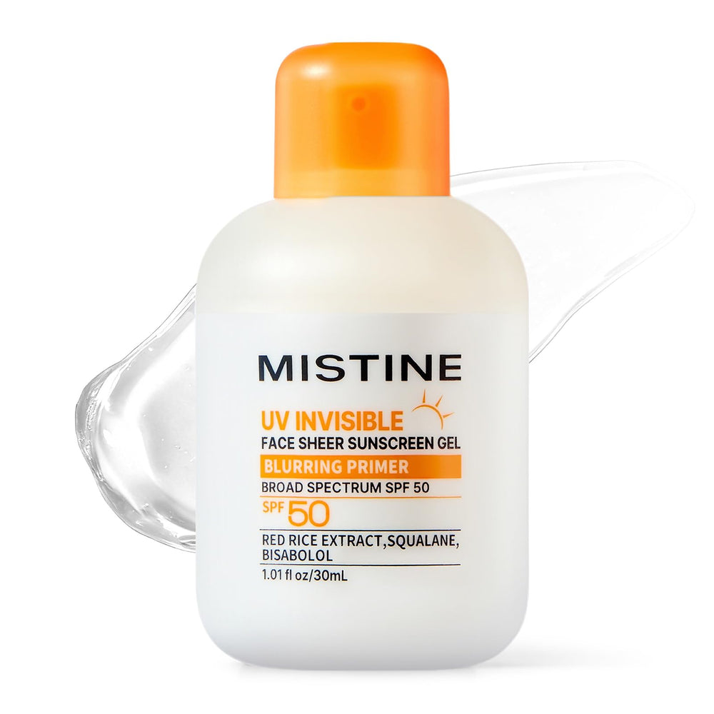 Mistine front packaging of invisible matte SPF 50 gel showing product benefit