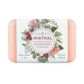 Mistral Lychee Rose front packaging showing elegant label and two bars for gifting