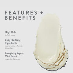 Close-up of MITCH paste clay granules and creamy base, highlights texture-building benefit