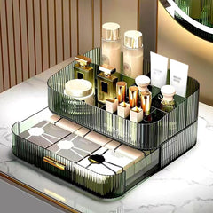 MIUOPUR opened drawer with makeup items organized for easy retrieval
