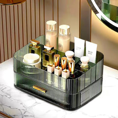 MIUOPUR top tray detail holding lipsticks and brushes for quick access