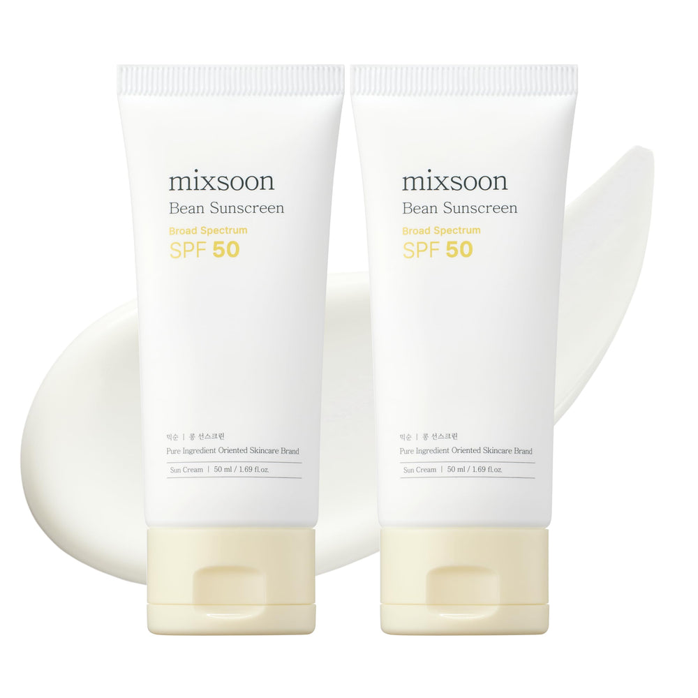 mixsoon front packaging showing bottle and SPF 50 benefit