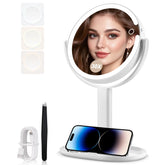 MIYADIVA front view of lighted vanity mirror showing even illumination benefit