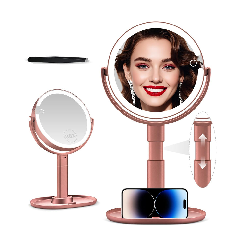 MIYADIVA front view showing rose finish and full mirror benefits