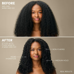 MIZANI foam texture close-up illustrating lightweight, non-greasy feel