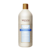 Mizani front bottle showing label and size, highlights salon-grade hydration