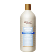 Mizani front bottle showing label and size, highlights salon-grade hydration