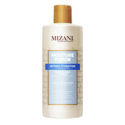 Mizani front bottle view showing product branding and size benefit