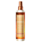 Mizani front packaging showing heat protectant benefits