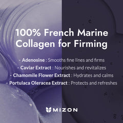 MIZON close-up hydrogel texture highlighting smooth adhesive benefit