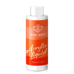 modelones 8oz bottle front view showing clear monomer and label, easy identification benefit