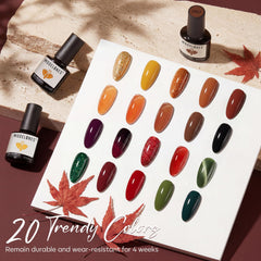 modelones color swatch fan displaying jelly and glitter shades for easy color choice and layering