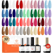 modelones front packaging showing complete 32PCS glitter gel kit and convenience