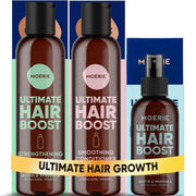 Moerie front packaging set showing bottles and brand for confident routine