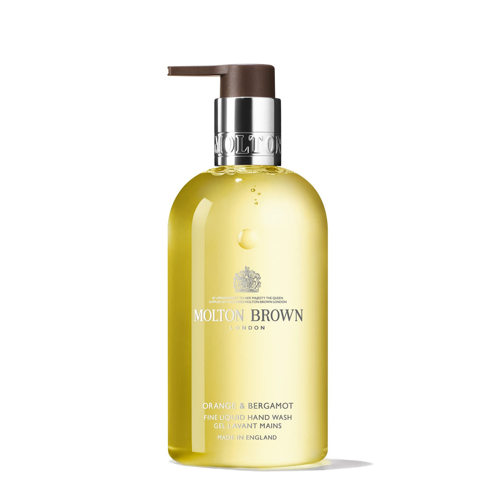 Molton Brown front bottle view showing sleek packaging and citrus fragrance benefit