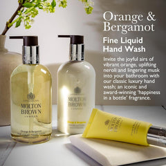 Molton Brown pump close-up highlighting dispensing ease and controlled use benefit