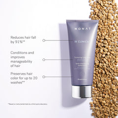 MONAT shampoo lather texture close-up demonstrating gentle cleanse